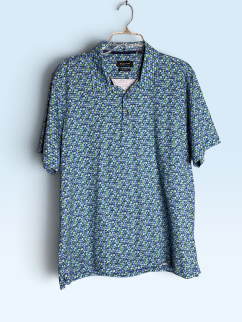 Bugatchi OoohCotton Tech 8 Way Stretch Polo Shirt Size large